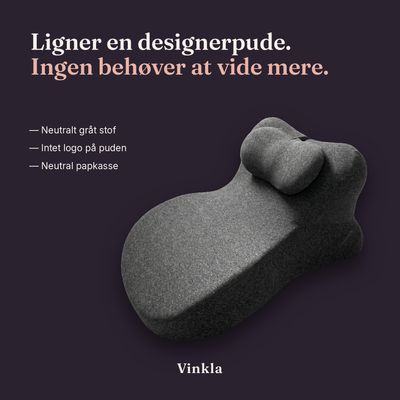 Diskret design – ligner en almindelig pude