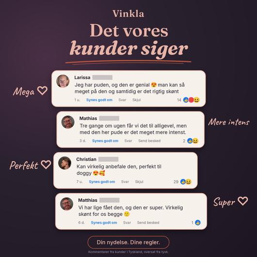 Det vores kunder siger om Vinkla